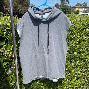 Sleeveless Gray Hoodie